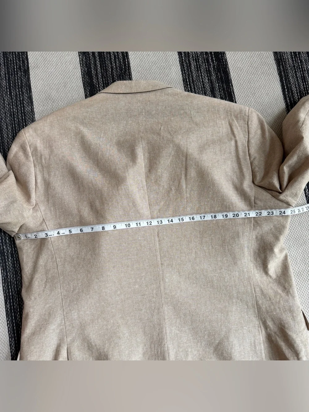 Stafford Men's Ivory Signature Linen Blend Tailored Blazer Jacket Size 52R
